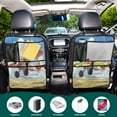 thumbnail image 5 of WOBOGO Orange Airplane Backseat Car Organizer 2 PCS Footed Universal Car with Touch Screen Tablet Holder Rear Seat Protector, 5 of 7