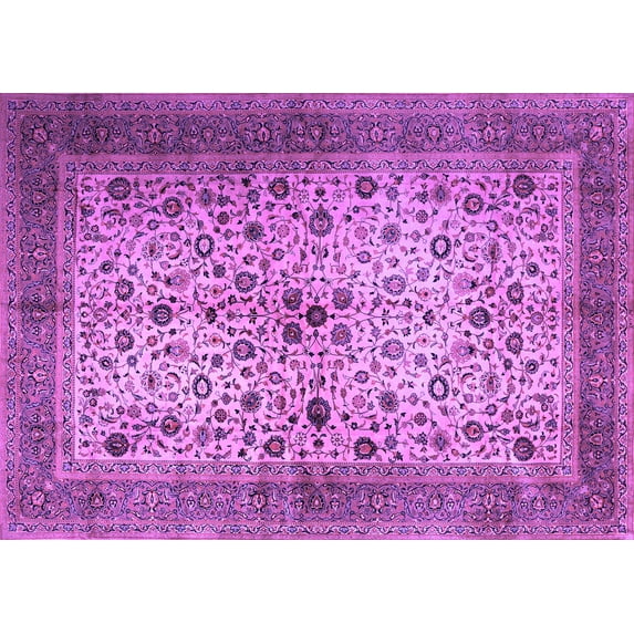 Ahgly Company Indoor Rectangle Persian Purple Traditional Area Rugs, 5' x 8'