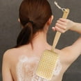 thumbnail image 2 of Natural Sisal Fiber Bath BodyBrush Spa Shower Back Sponge Scrubbers Long Handle, 2 of 7