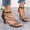 Black, variant on Women's Sparkly Low Kitten Heel Open Toe Sandals Ankle Strap Glitter Bridal Wedding Dress Pump Shoes Silver 9.5(43)