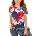 thumbnail image 2 of WRKEKC Summer Boys T Shirts Independence Day Print Round Neck Short Sleeve Patriotic Graphic for 3-14 Years, 2 of 6