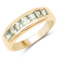 thumbnail image 1 of 14K Yellow Gold Plated 1.26 Carat Genuine Green Sapphire .925 Sterling Silver Ring QJ Model, 1 of 3