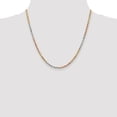 thumbnail image 2 of 14k Tri-Color 2.9mm D/C Rope Chain in 14k Yellow, White, and Rose Gold Tri-Color, 2 of 3