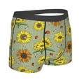 thumbnail image 2 of KLL Sage Green With Sunflowers Men's Cotton Boxer Briefs Underwear-XX-Large, 2 of 8