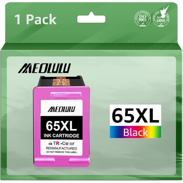 65XL Ink for HP 65 Ink Cartridge for HP Printer Ink 65 XL 65XL Ink for HP DeskJet 3755 3772 3752 2652 2655 3720 3722 3758 2624 Envy 5055 5000 5058 5052 AMP 100 120 (1  Tri-Color)