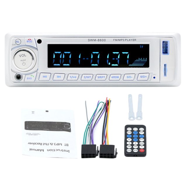 4CH AUX Bluetooth FM Reproductor de MP3 para Automóvil Reproductor de Música de Una Sola Banda Macarena Reproductor MP3 de radio estéreo para coche