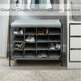 thumbnail image 3 of Simplify 16 Compartment Shoe Cubby Organizer with Cover in Grey, 3 of 10