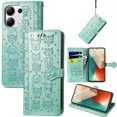 thumbnail image 1 of Funda Cartera FOXDOCK para Xiaomi Redmi Note 13 4G , Flip PU con Relieve de Gatos y Perros, Tarjetero y Soporte, 1 of 6