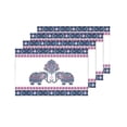 thumbnail image 4 of MKHERT Vintage Lotus Tribal Aztec Elephant Placemats Table Mats for Dining Room Kitchen Table Decoration 12x18 inch,Set of 4, 4 of 4