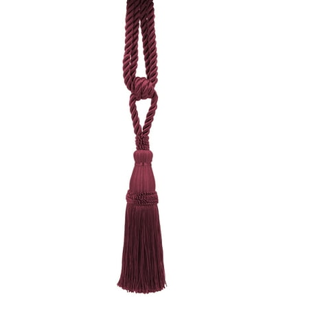 E10 Contact Set - Set of 2 Elegant Burgundy Curtain & Drapery Tassel Tieback|8 1/2 Inch Tassel, 30 Inch Spread (embrace)|Style# TBC085 (8368)|Color: Red Wine - E10