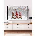 thumbnail image 3 of Outdoor TV Cover 52 to 55 Inch Weatherproof, Red Christmas Gnomes Waterproof TV Screen Protector for Outside Decor with Zipper and Pocket 52"L x 30"H , Grey Snowy Pine Tree Branch Xmas Balls, 3 of 7