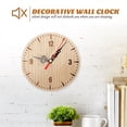 thumbnail image 2 of Reloj pequeño decorativo redondo para colgar en la pared, silencioso, retro, de madera, para el hogar, de metal y para oficina, 2 of 6