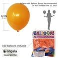 thumbnail image 3 of Allgala 100ct 12" Helium Grade Premium Latex Balloons-Orange-BL52014, 3 of 4