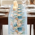 thumbnail image 3 of Table Runners 120 Inches Long Dress Scarves, Blue Beach Coastal Farmhouse Coffee/Dining/Kitchen Table Runner for Living Room, Nautical Shell Starfish Coral Summer 13x120 Inch, 3 of 9