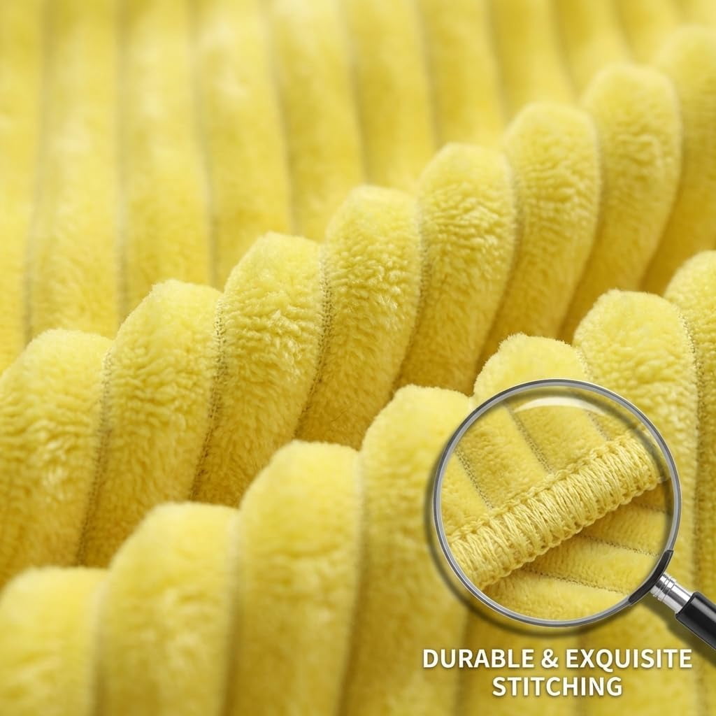 Yellow Dog Blanket, Emotional Support & Security Blanket, Soft & Warm Pet Blanket, Rabbit Fleece Polyester, Cozy & Calming for Dogs & Cats, Indoor & Outdoor Use (Yellow, 27.55 * 39.37in)