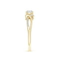 thumbnail image 6 of Angara Natural Diamond Three Stone Engagement Ring for Women in 14K Yellow Gold (Size-4.4mm) | April Birthstone Jewelry (Ring Size - 4), 6 of 12
