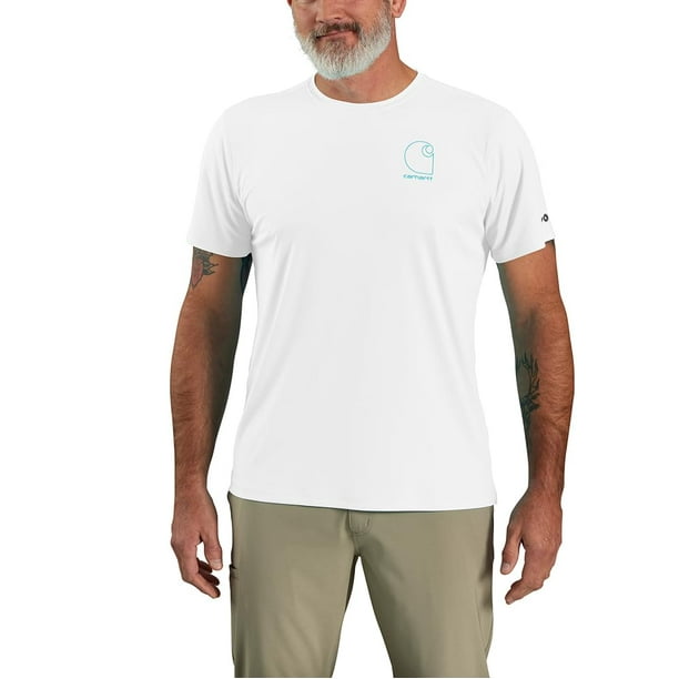 Camiseta Carhartt con logo Force Sun Defender para hombre, color blanco