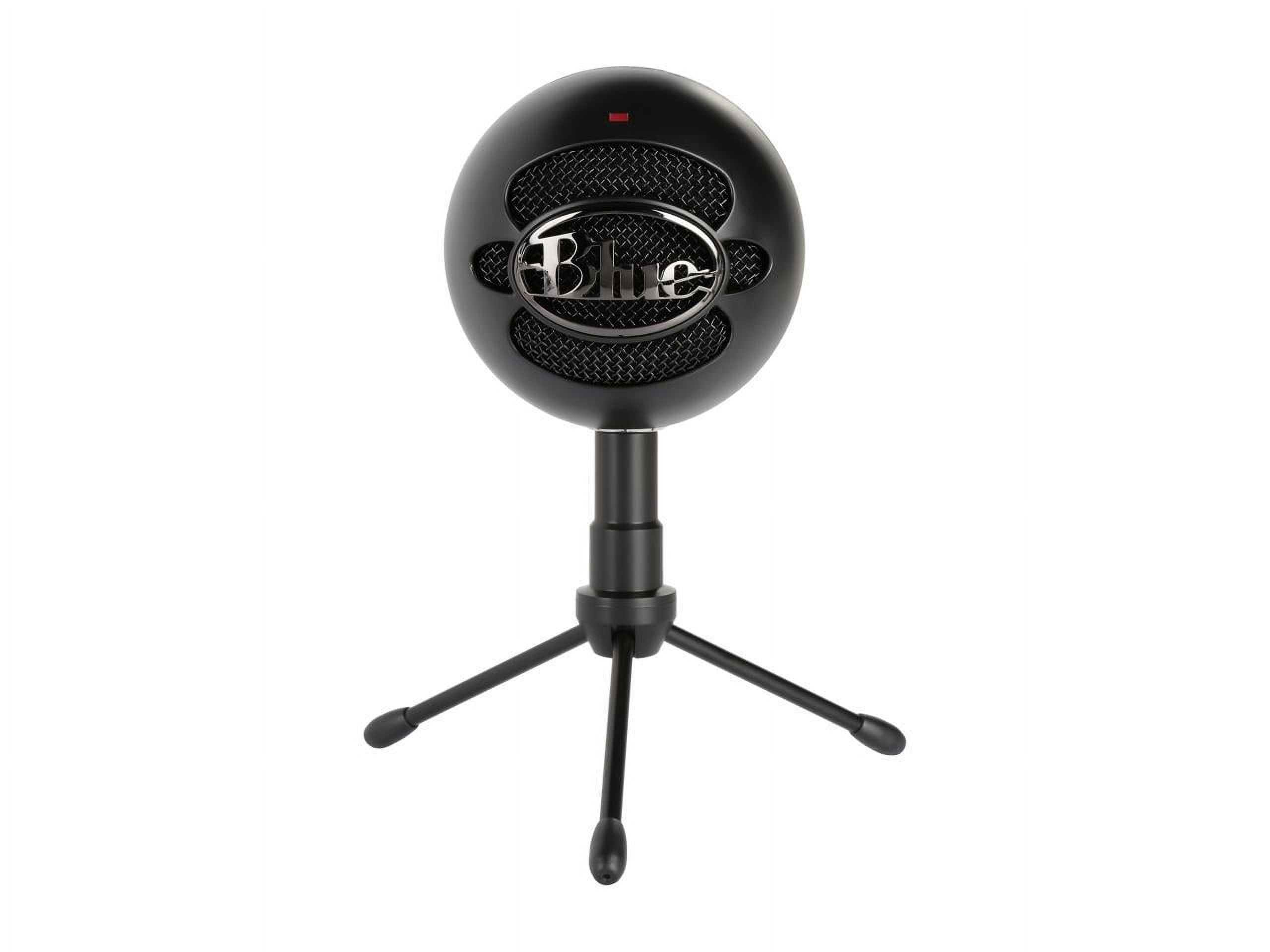 Blue Snowball iCE USB Microphone for PC, Mac, Gaming, Recording, Streaming, Podcasting, with Cardioid Condenser Mic Capsule, Adjustable Desktop Stand and USB cable, Plug 'n Play – Black - image 2 of 6