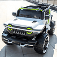 thumbnail image 4 of Carrito Eléctrico Montable todo terreno tipo Jeep, tracción 4x4 12 Volteos BLANCO, 4 of 4