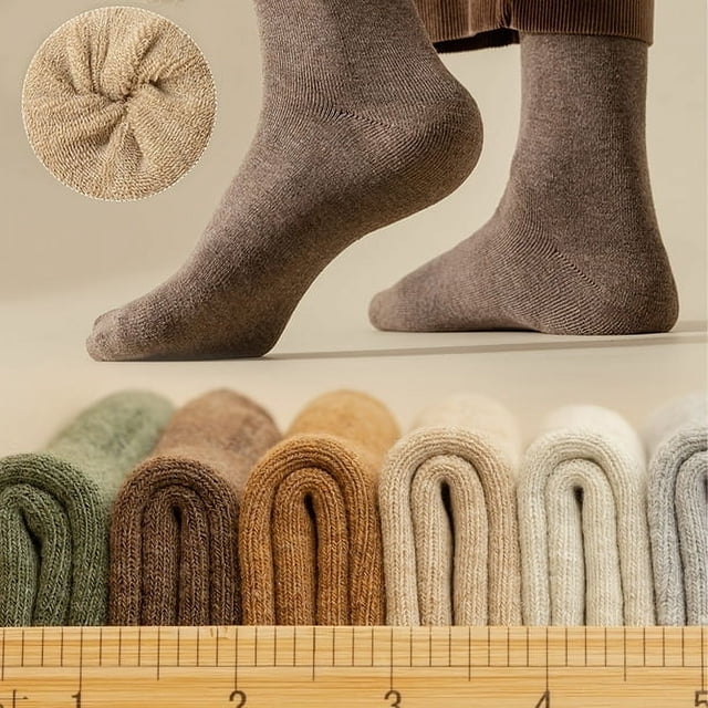 10 pares de calcetines térmicos gruesos de rizo para hombre para invierno