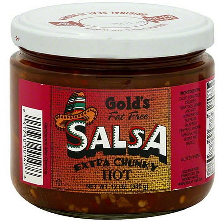 Gold's Extra Chunky Hot Salsa, 12 oz (Pack of 12)