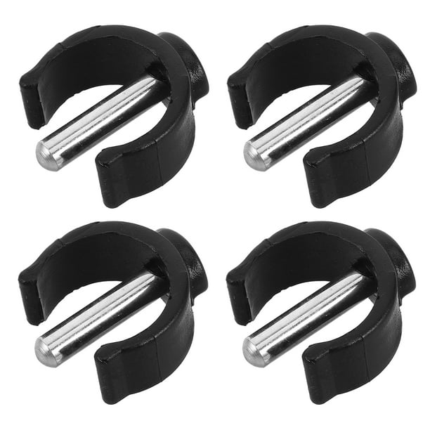 4 abrazaderas de cierre en forma de C para bastones ajustables y bastones plegables. Clips de sujeción con hebilla para el mango, compatibles con andadores y muletas.