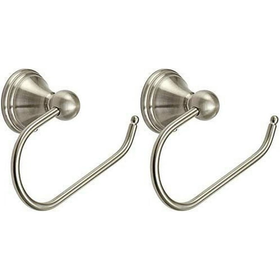 Moen DN8408BN Preston Collection Single Post Toilet Paper Holder, Spot Resist Brushed Nickel2 Pack