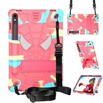 Dteck for Samsung Galaxy Tab S9 / S9 FE 2023 Case, Heavy Duty Rugged Silicone Cover with S Pen Holder, Kickstand, Shoulder Strao for Galaxy TabS9 11" / S9 FE 10.9 Inch,Rainbow