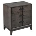 thumbnail image 1 of Leick Home Table de Chevet Encastrée avec Tiroir Supérieur et Chargeur AC/USB en Chêne, 1 of 3