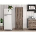 thumbnail image 3 of FM FURNITURE Virginia 5-Shelf Modern Engineered Wood Storage Cabinet in Brown, 3 of 7