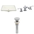 thumbnail image 1 of American Imaginations 20.75-in. W Rectangle Bathroom Undermount Sink Set In Biscuit - Chrome Hardware - Overflow Drain Incl. AI-27017, 1 of 8