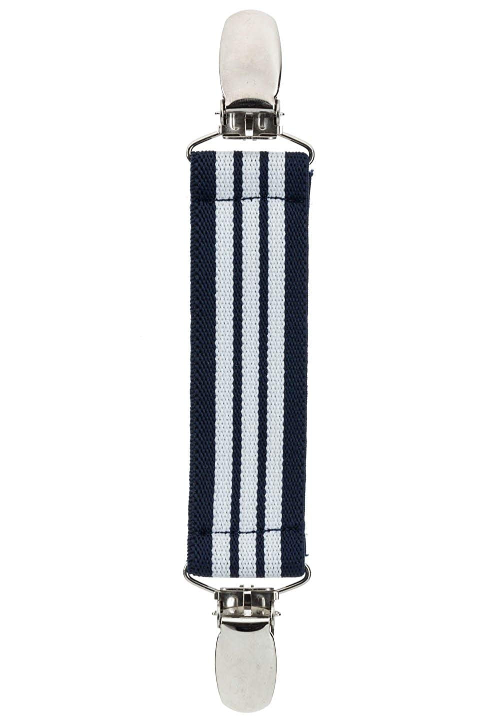 Hold’em Mitten & Hat Cap and Glove Clip Set for Toddler Kids - Navy Mitten with Striped Hat Clip