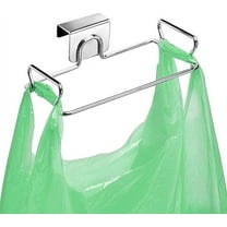 Stainless Steel Trash Bag Holder, Garbage Storage Bags Rack, Hanging Garbage Bag Storage Organizer Rack for Kitchen Cabinets Doors and Cupboards Towel Gloves Hanger