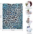 thumbnail image 4 of Blue Leopard Print Blanket,Comfortable Soft Flannel Throw Blanket,All Season,Warm Lightweight Blankets for Sofa Bed Couch Living Room Chair,30"x40", 4 of 4