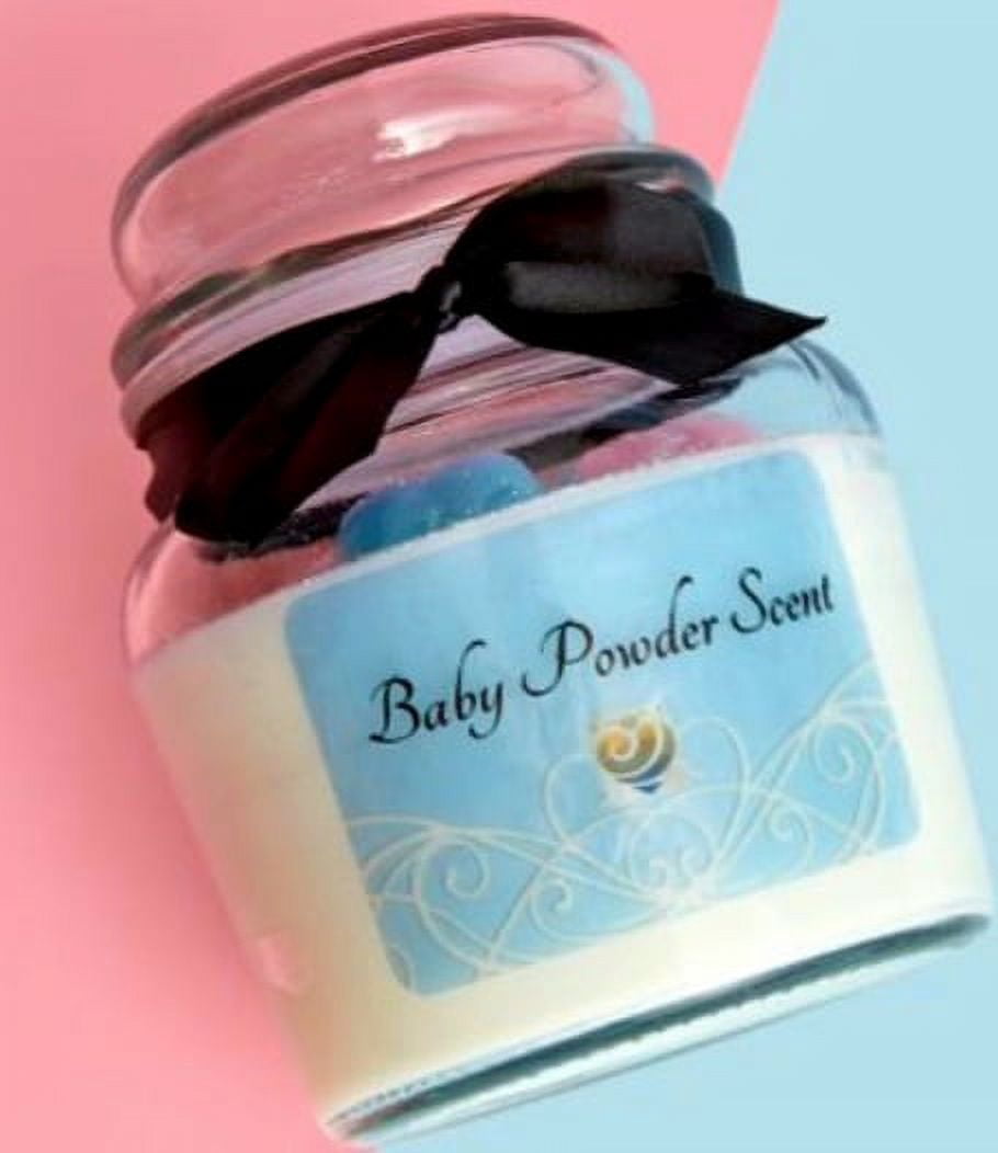 BB Essentialz & Candle Co. Baby Powder Candle Scent(25oz) Glass Jar
