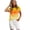 Yellow, variant on Womens Plus Size Short Sleeve T Shirts Causal Loose Fit Gradient Printed Summer Tops Trendy Crew Neck Tees Shirts Yellow XXL