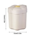 thumbnail image 3 of Hearth & Gear Decorative Desktop Wastebasket With Lid Small Bedside Garbage Can For Bedroom Kitchen Sturdy Mini Cute Compact Rubbish Container Easy To Clean Very Small Bags Cover Yard Waste Bag Liner, 3 of 4