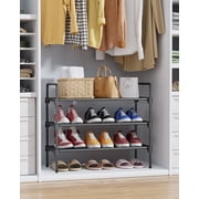 Sakugi 3-Tier Shoe Rack, Sturdy Shoe Organizer, Shoe Shelf Holds up to 16 Pairs of Shoes, Assembled Length, 28 in