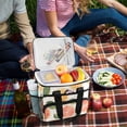 thumbnail image 5 of FORMRS Insulated Cooler Bag 24 Cans Capacity Soft Leakproof Lunch Box with Side Pockets, Watercolor Orange, 5 of 7