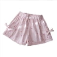 thumbnail image 5 of Einccm Girls Star Print Cargo Shorts - High Waisted Bow Tie Casual Summer Athletic Shorts with Pockets for Toddlers and Little Kids 1-9 Years School Outdoor Wear, 5 of 9