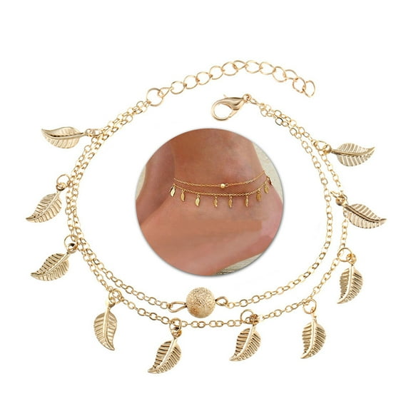 WHAMVOX Footwear Gold Anklet for Women Free Shipping Tassel Miss