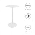 thumbnail image 6 of Modway Lippa 28" Round Modern Lacquered MDF Wood Bar Table in White, 6 of 8