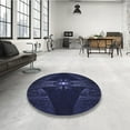 thumbnail image 4 of Ahgly Company Tapis d'Intérieur Lavables en Machine, Ronds, Transitionnels, Pourpre Profond, 5' Ronds, 4 of 7