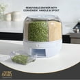 thumbnail image 6 of Thyme & Table 6 Section Rotating Plastic Food Storage Dispenser with Removable Drawer, White, 6 of 10