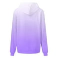 thumbnail image 4 of Women's Hoodies Plus Size Sweatshirt Pullover Fashion Gradient Printed Hooded Sweatshirts Fall Winter Long Sleeved Coat Tops Casual Loose Hoody Outwears with Pocket, 4 of 5