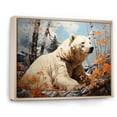 thumbnail image 2 of Designart "Majestic Bear in a Pastoral Scene I" Animals Floater Framed Canvas Wall Art, 2 of 7