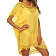 thumbnail image 2 of Ochine Women's Swimsuit Beach Crochet Cover Up Shirt Bikini Beachwear Bathing Suit Beach Dress, Average Size, 2 of 6
