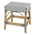 thumbnail image 1 of Butler Specialty Company Robias Rattan 18" Dining Stool - White / Navy, 1 of 6