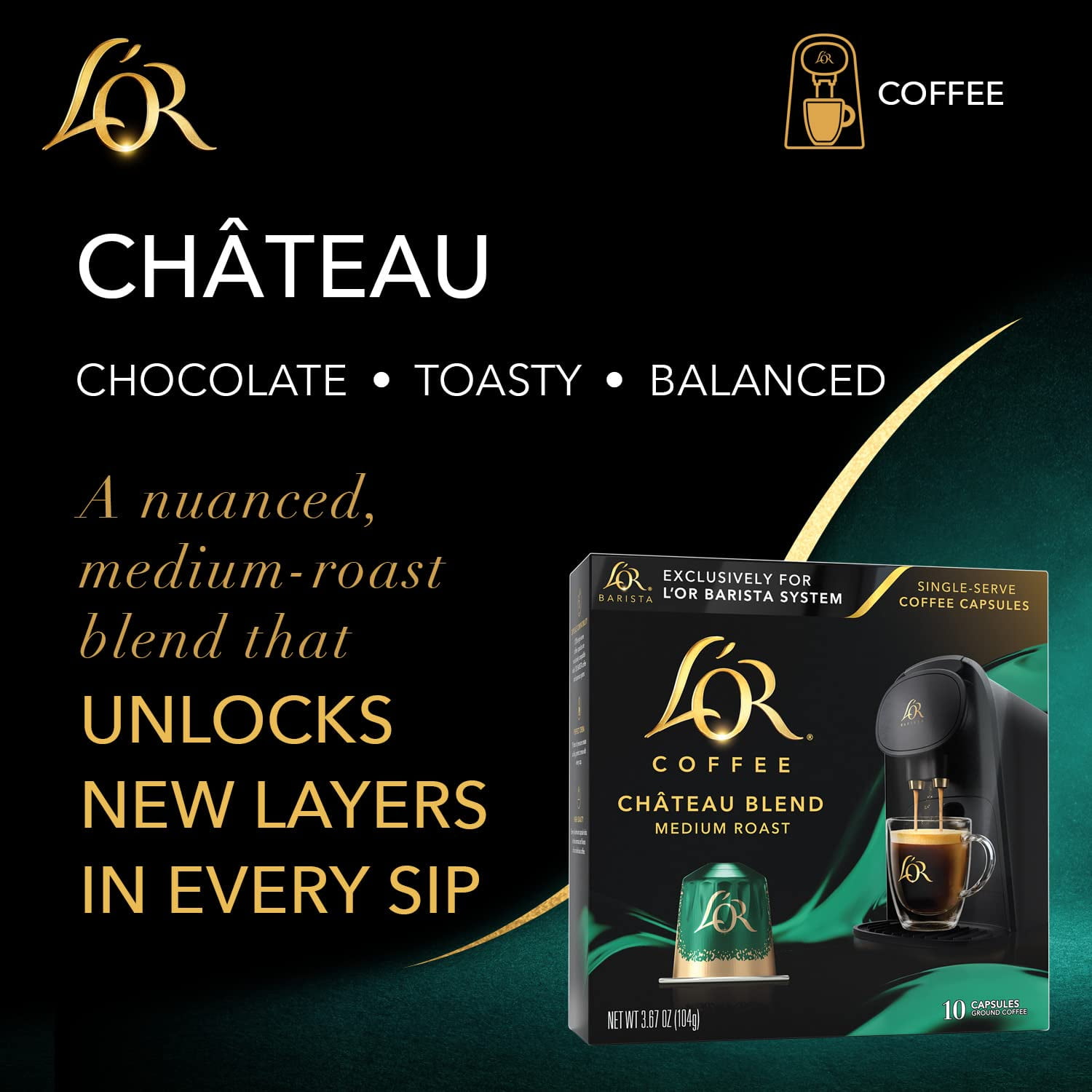 L'OR Coffee Pods, 30 Capsules Bonjour Blend, Single Cup Aluminum Coffee  Capsules Compatible with the L'OR BARISTA System 
