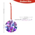 thumbnail image 3 of Naloa Flying Butterflies Acrylic Santa Tree Decorations Christmas Hanging Pendant for Christmas Winter New Year Party Hanging Decorations-Round Shape, 3 of 7